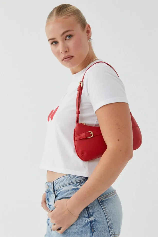 Accessories Supr Accessories Cora Buckle Shoulder Bag Red