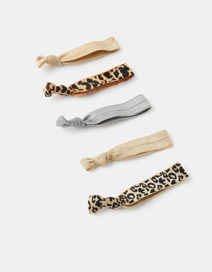Accessorize Animal And Metallic Hair Tie Multipack Women Hair Accessories