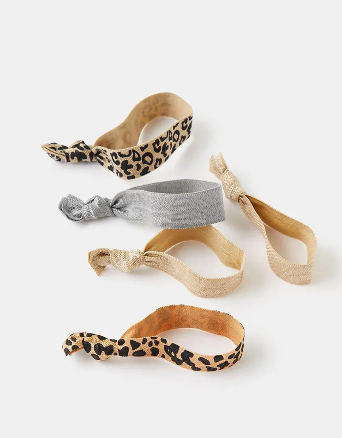 Accessorize Animal And Metallic Hair Tie Multipack Women Hair Accessories