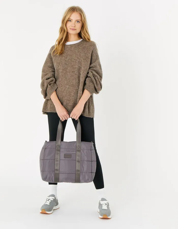 Accessorize Becki Gym Bag With Recycled Polyester Grey Grey Women Shoulder Bags