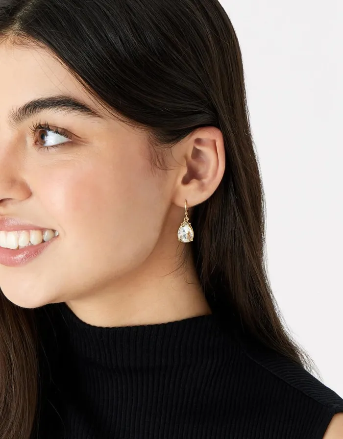 Accessorize Blue Harvest Pear Crystal Hoop Earrings Women Earrings