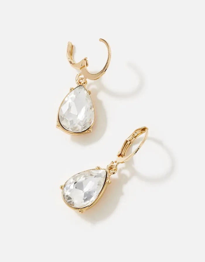 Accessorize Blue Harvest Pear Crystal Hoop Earrings Women Earrings