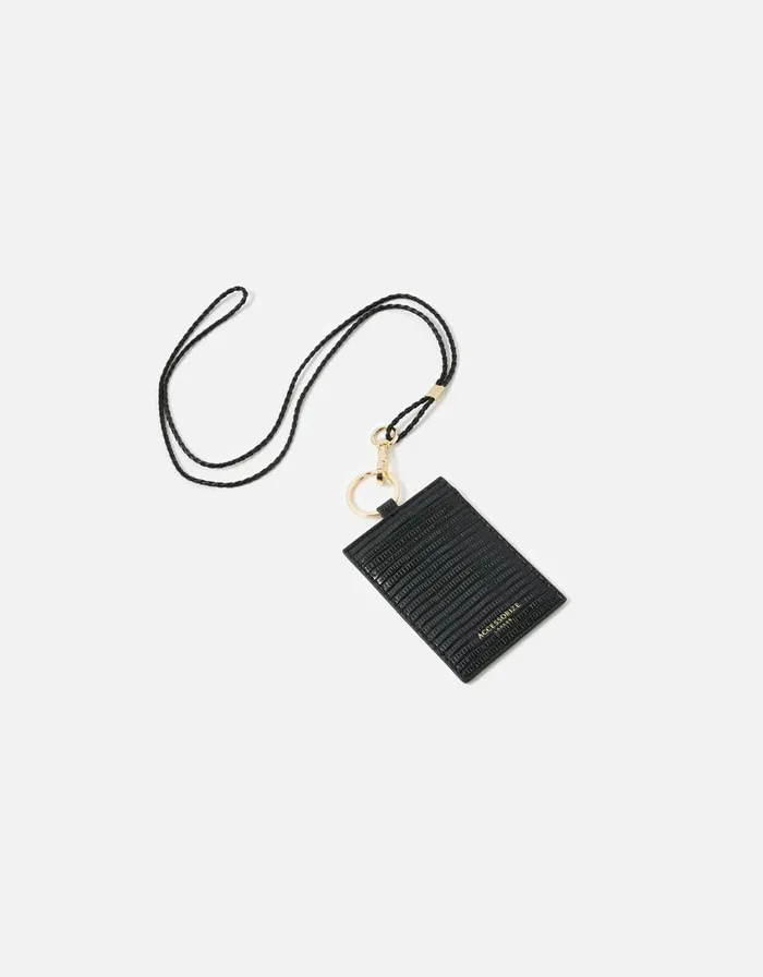 Accessorize Cardholder Lanyard Black Black Women Vegan Bags Backpacks and Purses