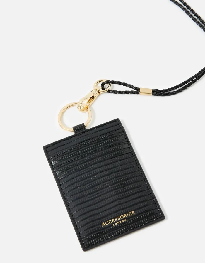 Accessorize Cardholder Lanyard Black Black Women Vegan Bags Backpacks and Purses