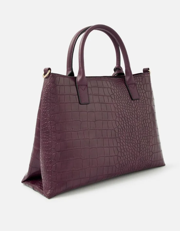 Accessorize Caroline Handheld Bag Red Burgundy Women Top Handle Bags