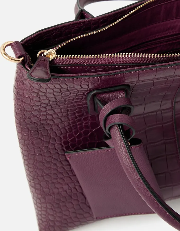 Accessorize Caroline Handheld Bag Red Burgundy Women Top Handle Bags