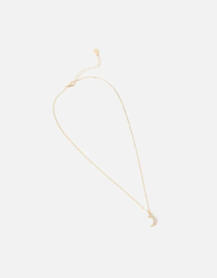 Accessorize Crystal Moon Necklace Women Necklaces