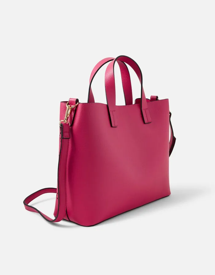 Accessorize Cut Out Handheld Bag Red Berry Women Top Handle Bags