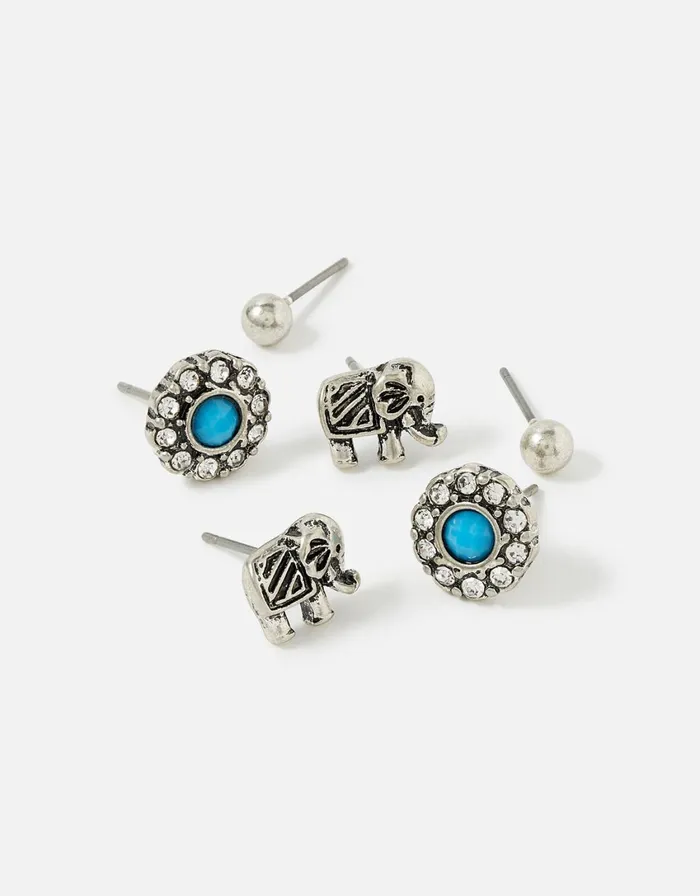 Accessorize Elephant Stud Earring Set Women Earrings