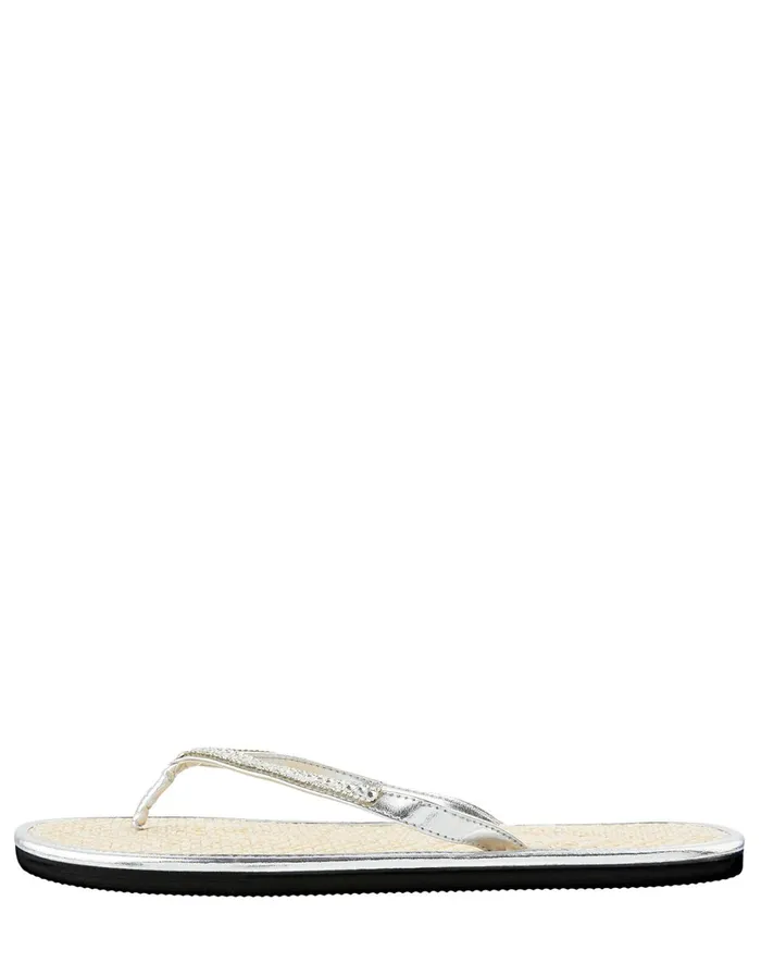 Accessorize Embellished Metallic Flip Flops Silver Silver Women Sandals and Flip Flops
