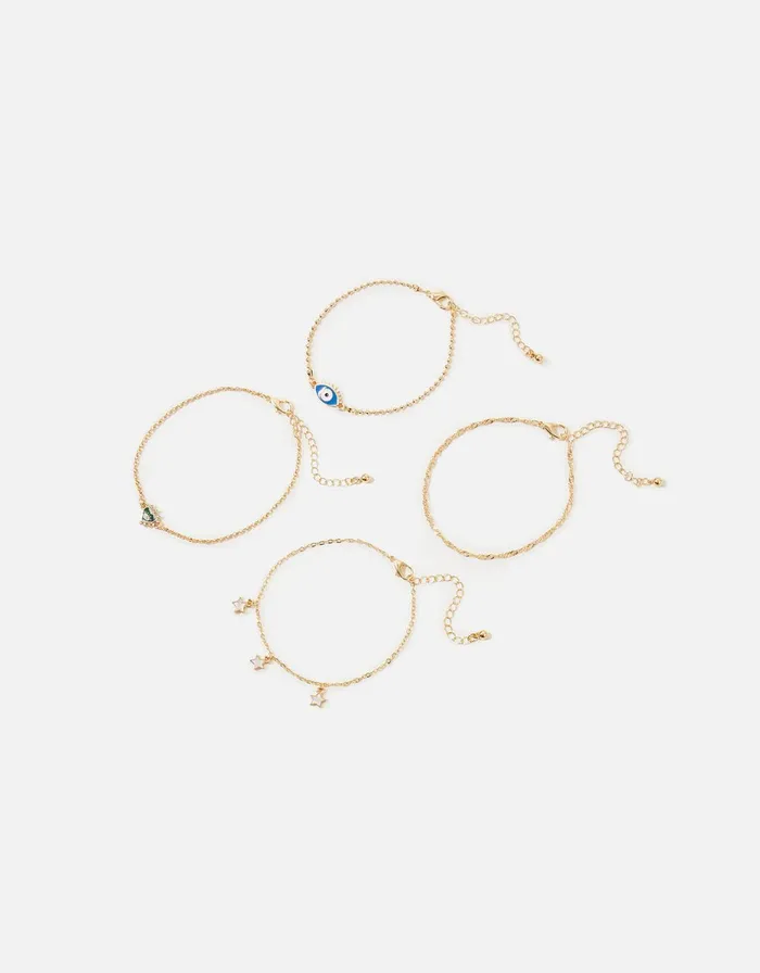 Accessorize Eye Candy Rainbow Star Bracelet Set Women Bracelets