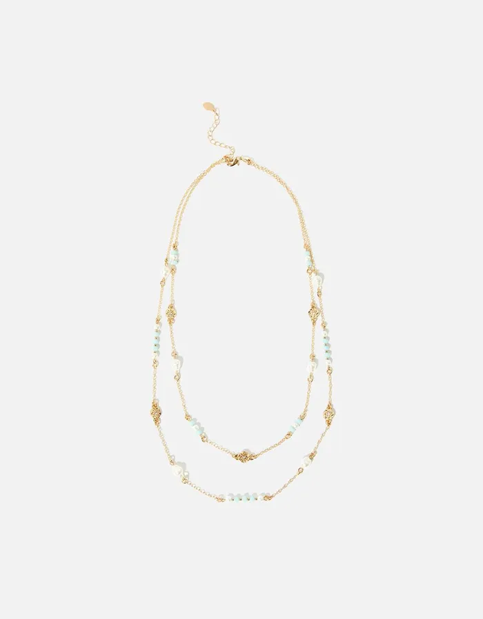 Accessorize Facet Bead Multirow Necklace Women Necklaces