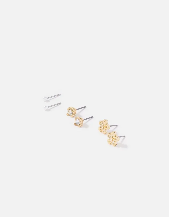 Accessorize Flower Stud Earring Set Women Earrings