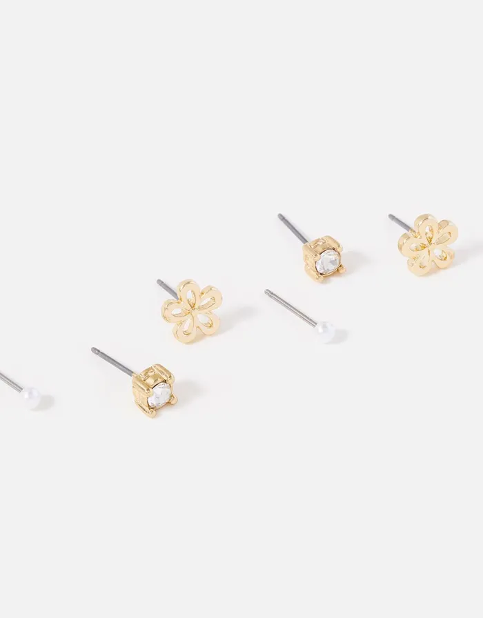 Accessorize Flower Stud Earring Set Women Earrings