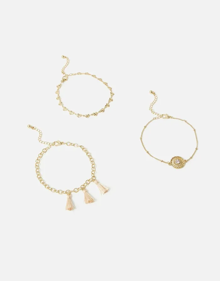 Accessorize Gem Disc Bracelet Set Women Bracelets