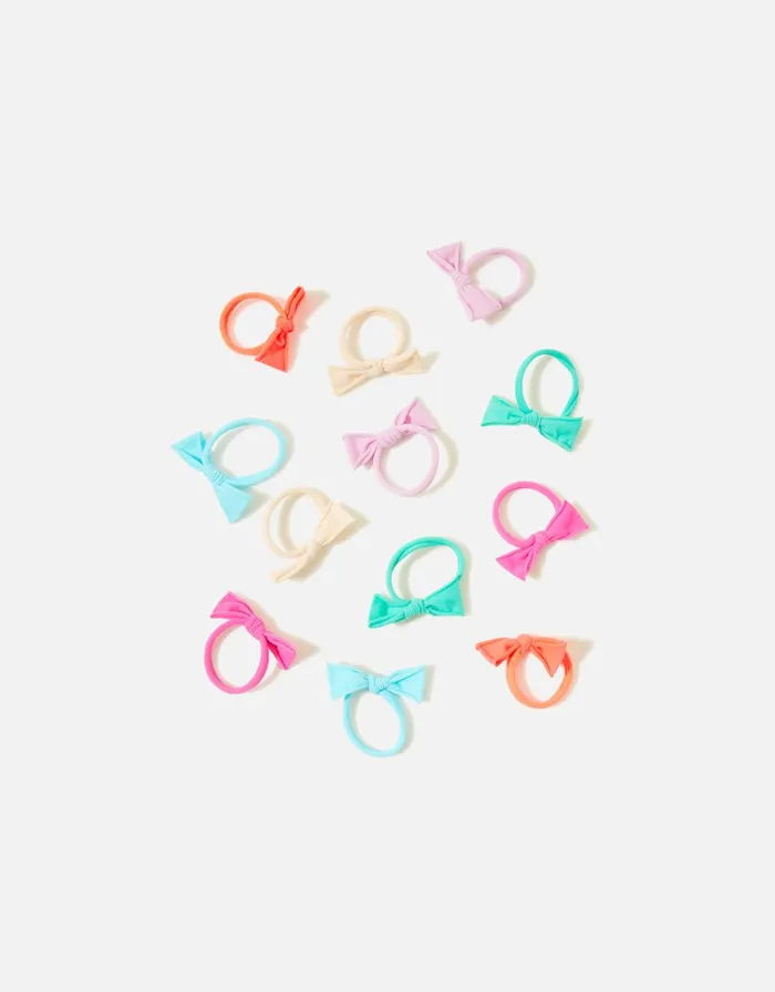 Accessorize Girls Brights Mini Tie Hairband Multipack Girls Hair Accessories