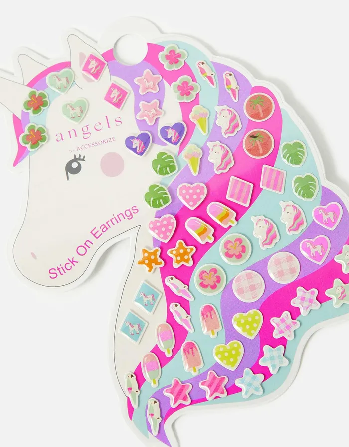 Accessorize Girls Holiday Stick On Earrings Girls Jewellery