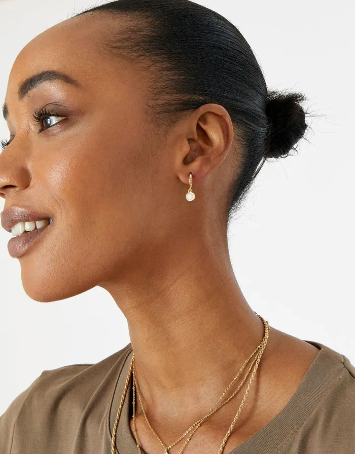 Accessorize GoldPlated Birthstone Hoop Earrings Gold Gold Women Earrings