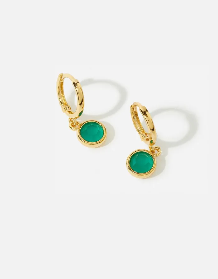 Accessorize GoldPlated Birthstone Hoop Earrings Gold Gold Women Earrings
