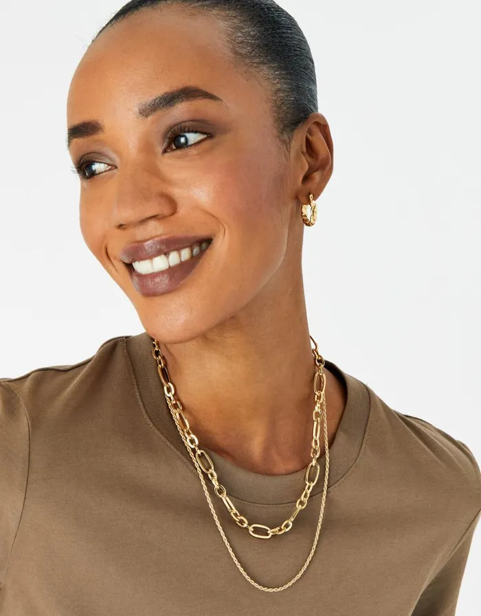 Accessorize GoldPlated Chunky Chain Necklace Women Necklaces