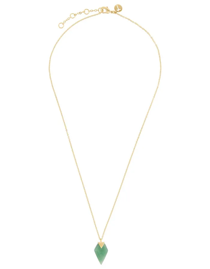 Accessorize GoldPlated Healing Stones Aventurine Necklace Women Necklaces