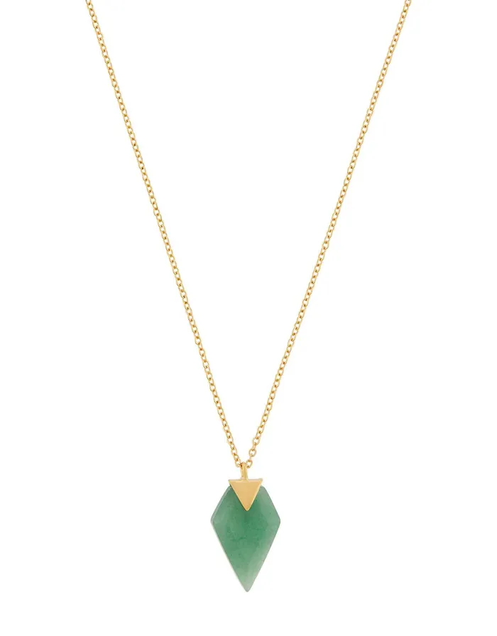 Accessorize GoldPlated Healing Stones Aventurine Necklace Women Necklaces