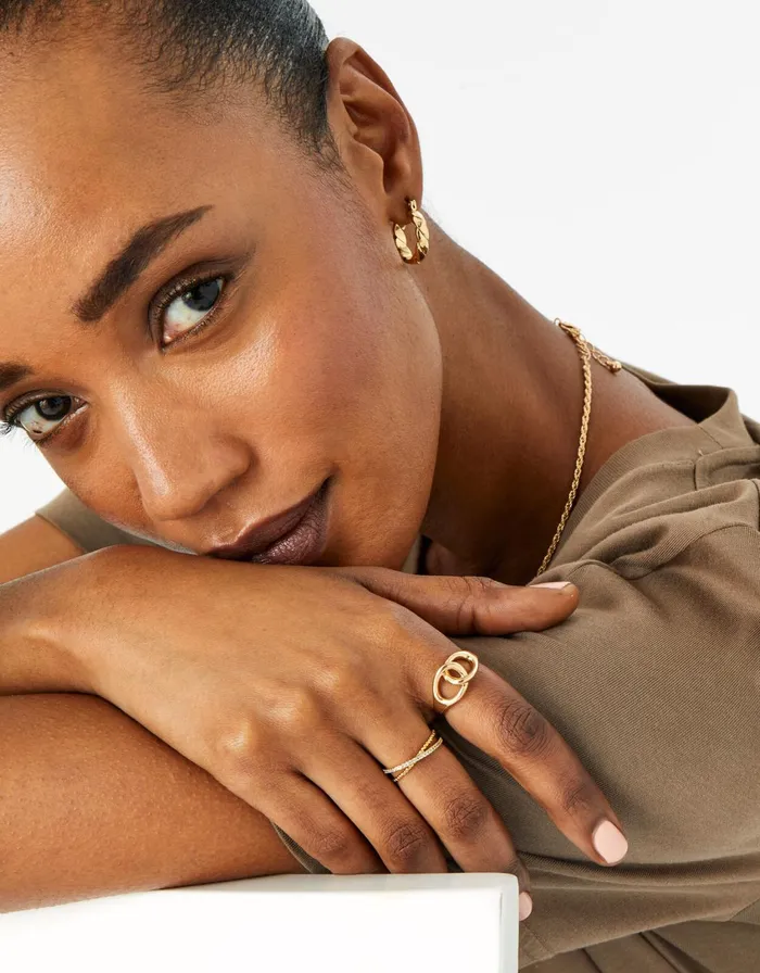Accessorize GoldPlated Heirloom Link Ring Gold Gold Women Rings