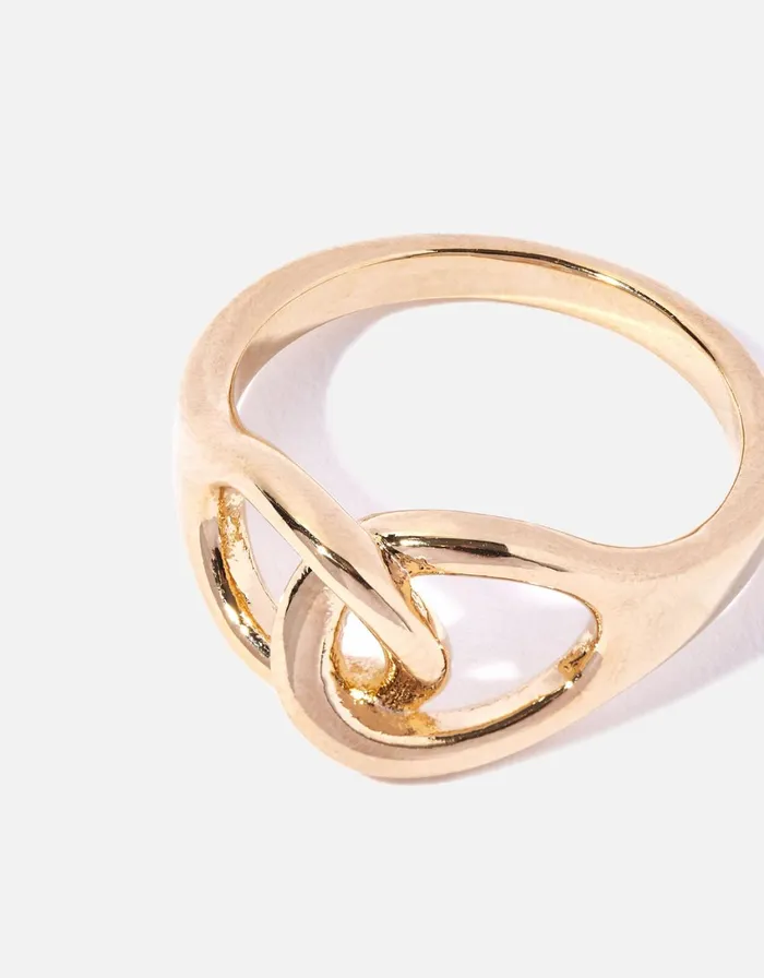 Accessorize GoldPlated Heirloom Link Ring Gold Gold Women Rings