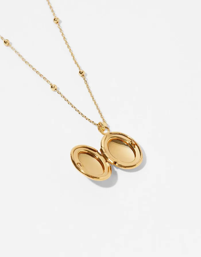 Accessorize GoldPlated Locket Pendant Necklace Women Necklaces