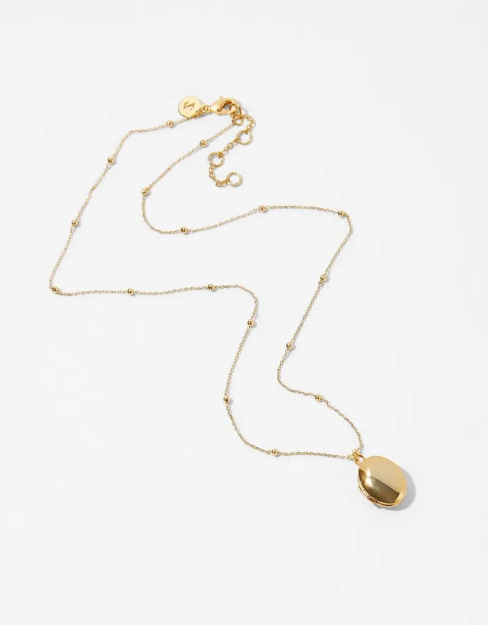 Accessorize GoldPlated Locket Pendant Necklace Women Necklaces