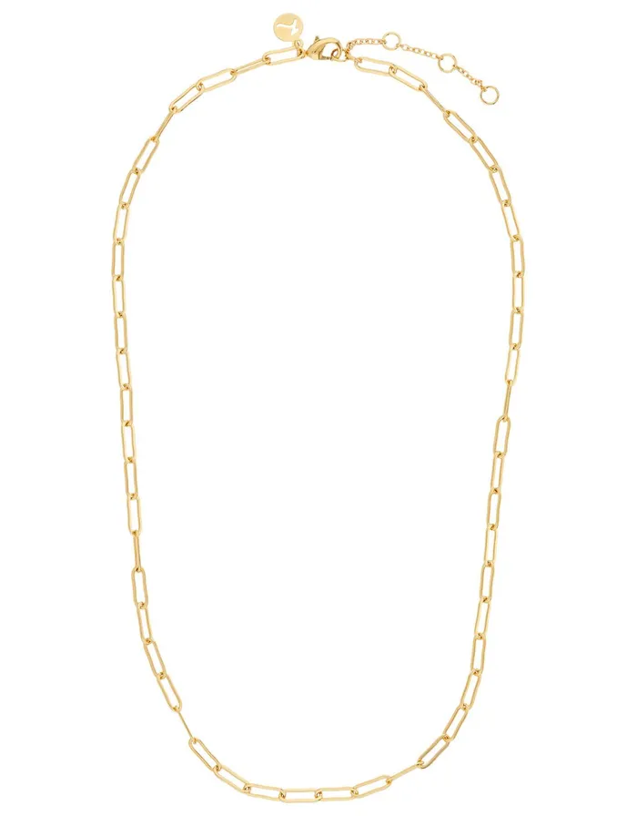 Accessorize GoldPlated Paperclip Chain Necklace Women Necklaces