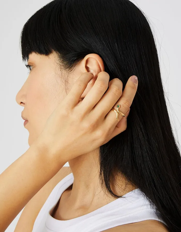 Accessorize GoldPlated Snake Ring Gold Gold Women Rings