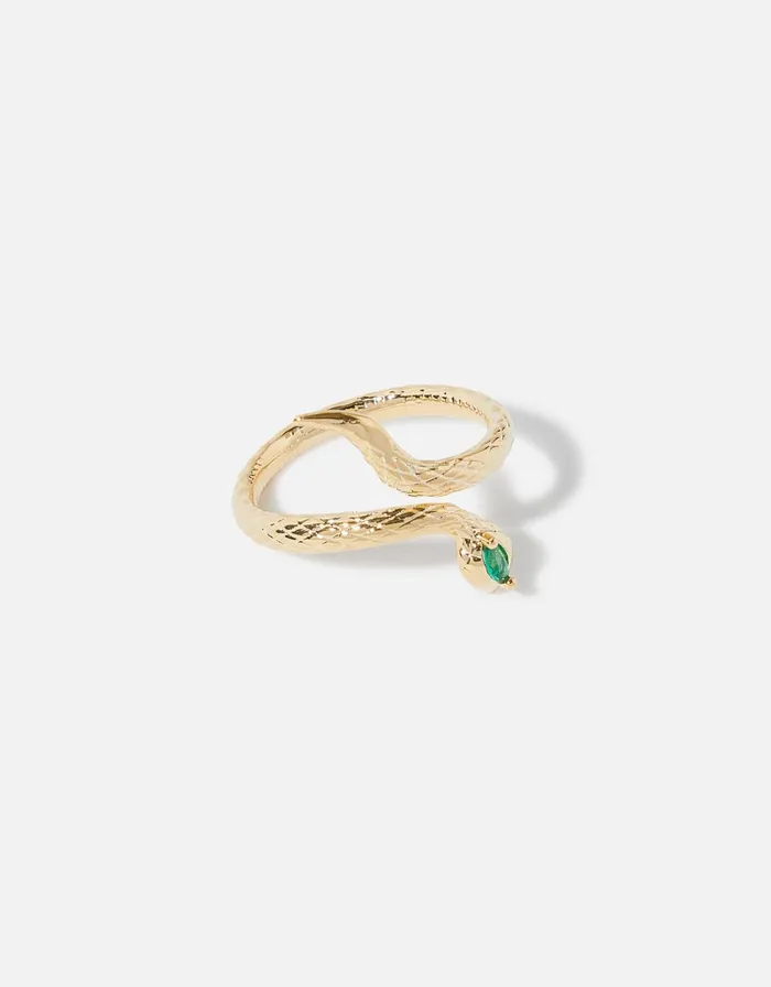 Accessorize GoldPlated Snake Ring Gold Gold Women Rings