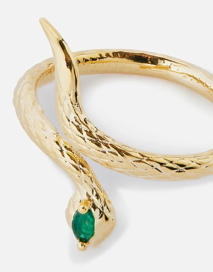 Accessorize GoldPlated Snake Ring Gold Gold Women Rings