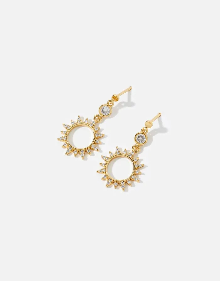 Accessorize GoldPlated Starburst Drop Earrings Women Earrings