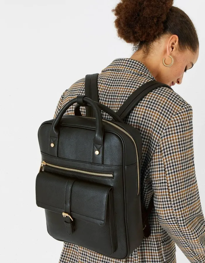 Accessorize Harrie Backpack Black Women Vegan Bags Backpacks and Purses