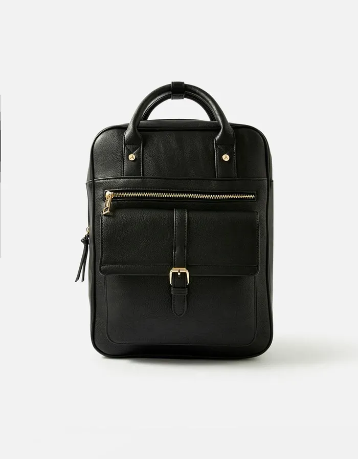 Accessorize Harrie Backpack Black Women Vegan Bags Backpacks and Purses