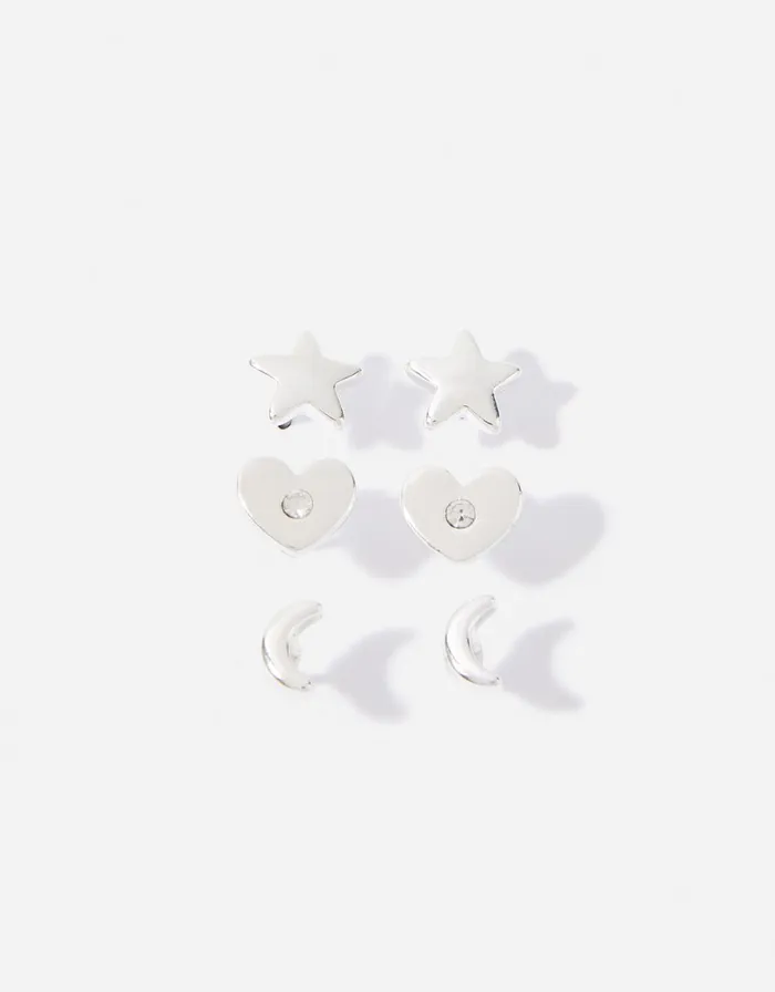 Accessorize Heart Stud Earring Multipack Women Earrings