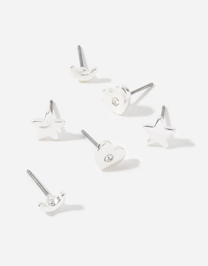 Accessorize Heart Stud Earring Multipack Women Earrings