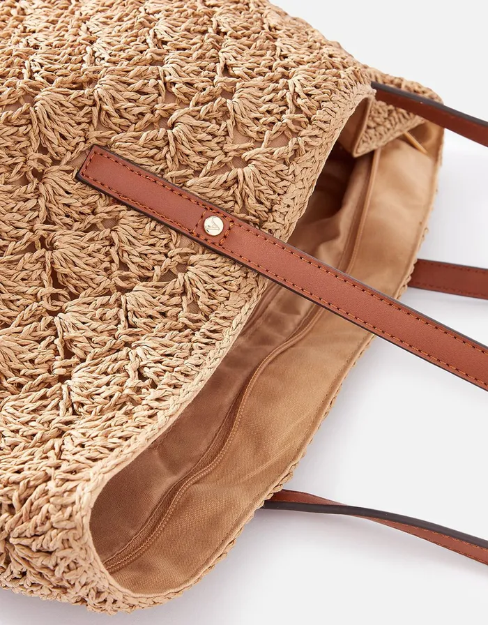 Accessorize Julie Woven Shopper Bag Women Beach Bags