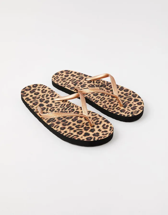 Accessorize Leopard Print Flip Flops Multi Darksmulti Women Sandals and Flip Flops