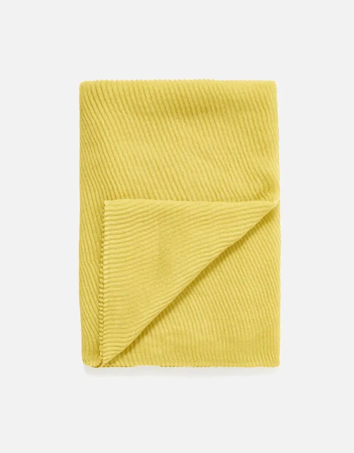 Accessorize Lightweight Pleat Scarf Yellow Yellow Women Scarves