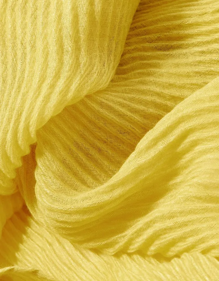 Accessorize Lightweight Pleat Scarf Yellow Yellow Women Scarves