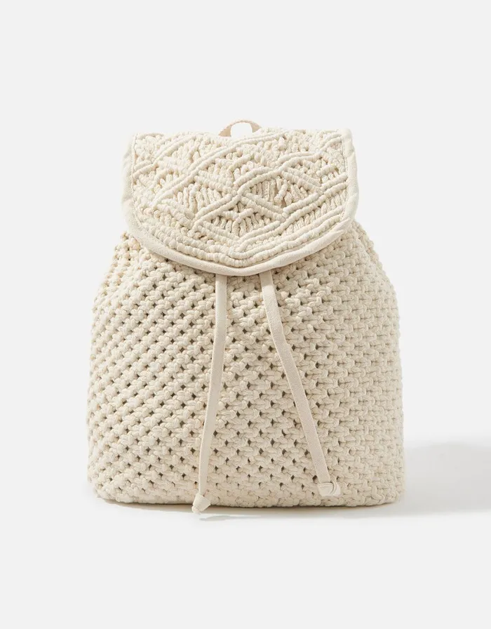 Accessorize Macrame Backpack Women Backpacks
