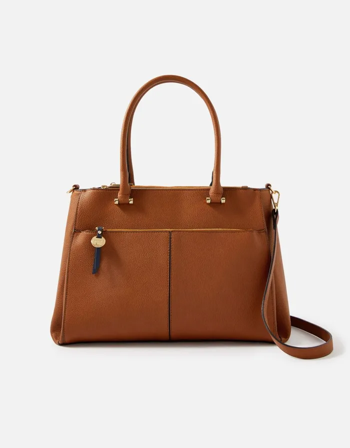 Accessorize Mariah Work Tote Bag Tan Tan Women Shoulder Bags
