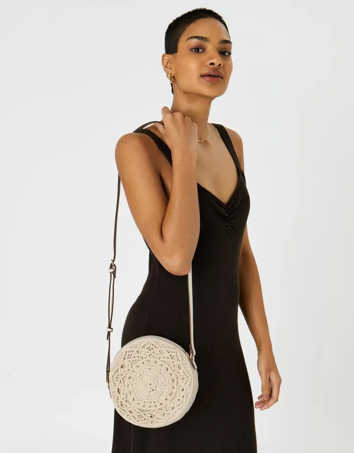 Accessorize Mila Macrame Circle Bag Women Beach Bags