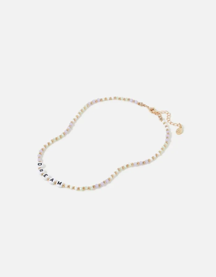 Accessorize Pastel Pop Dream Letter Necklace Women Necklaces