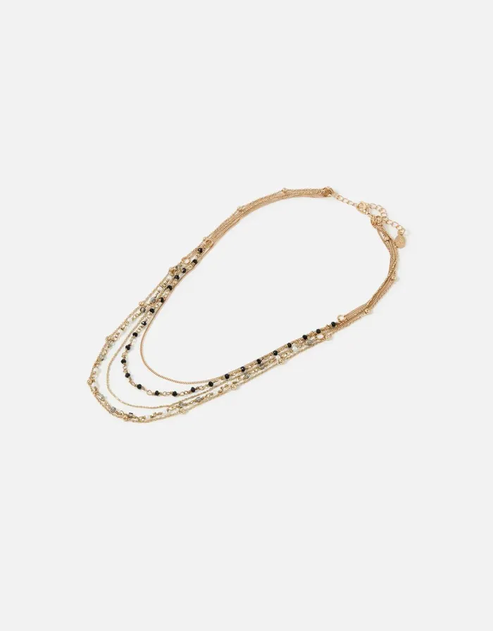 Accessorize Pearl And Beads Layered Necklace Women Necklaces