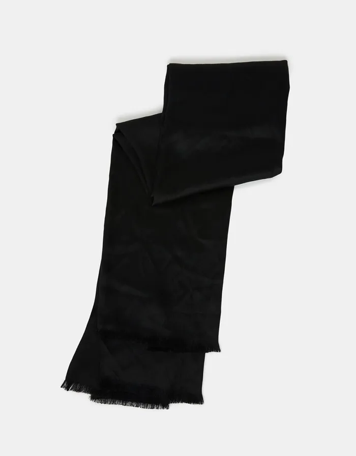 Accessorize Plain Woven Stole Black Women Scarves