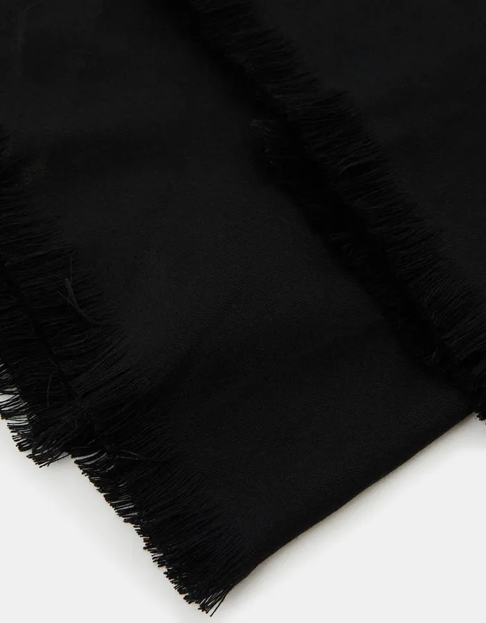 Accessorize Plain Woven Stole Black Women Scarves